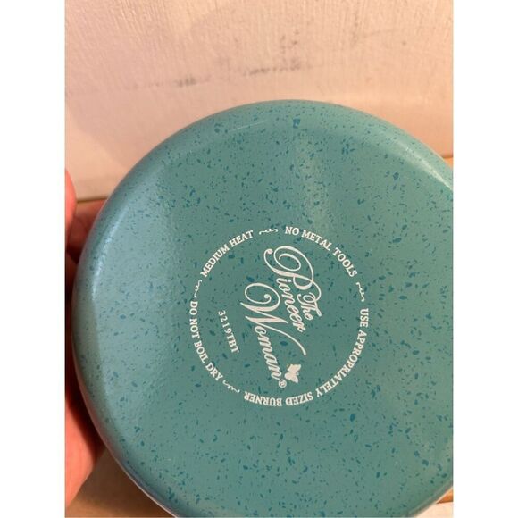 Pioneer Woman mini sauce Pot with lid non-stick teal replacement - Picture 4 of 7